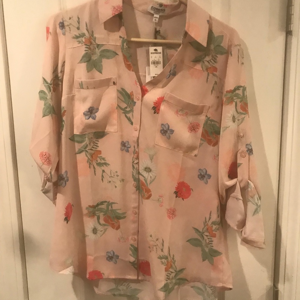 Express original fit portofino floral light pink